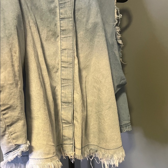 Fashion to Figure Light Blue Ombré Denim Dress - Picture 4 of 5